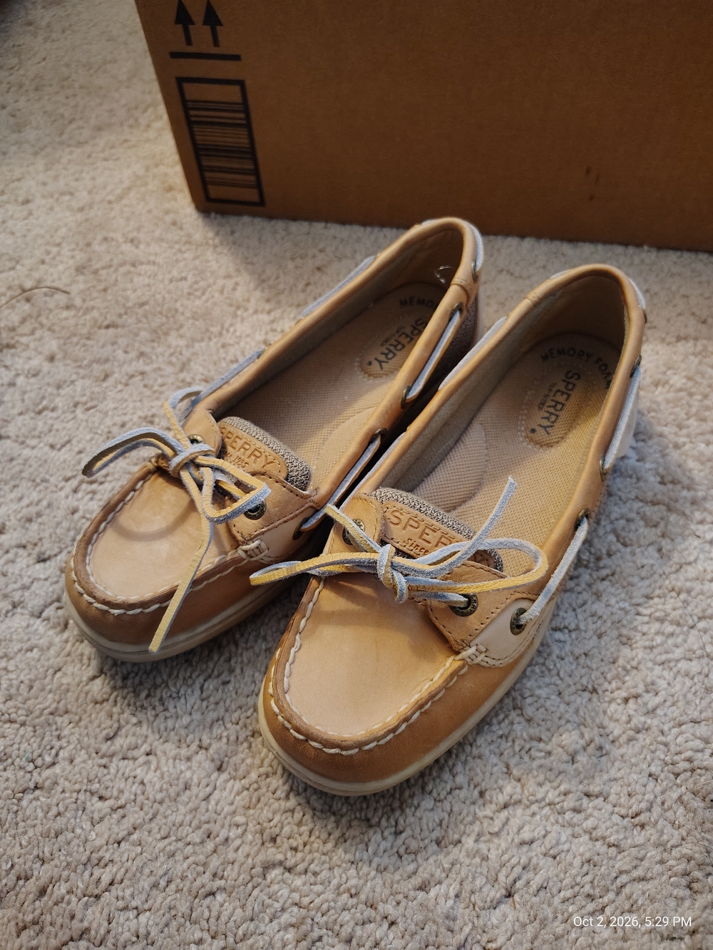 Sperry Top-Sider Angelfish Linen Oat Boat Shoes 5.5